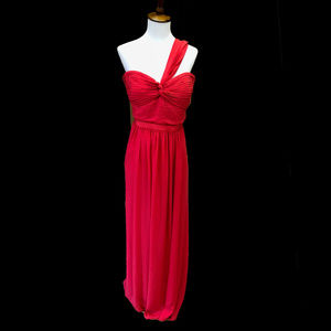 BCBGMaxazria Red One-Shoulder Gown